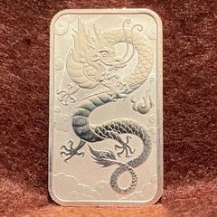 2019年　オーストラリア　1オンス　龍と真珠　銀の延べ板 1ドル