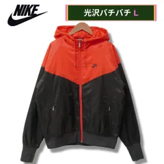 ナイキ 中綿 ナイロンジャケット L 00s ブラック NIKE SPORT WEAR 中綿ジャケット ストリート Y2K  オーバーサイズ ビッグシルエット ロゴ刺繍 切替デザイン スポーツ スポーツミックス オレンジ 古着 A151