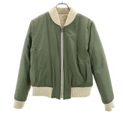 バナナリパブリック リバーシブル ジップジャケット M カーキ系 Banana Republic 裏ボア レディース 古着 【240213】