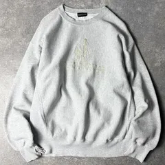 90s The J.Peterman Company ビッグ ロゴ 刺繍 RWタイプ スウェット トレーナー / 90年代 オールド リバース 企業 グレー