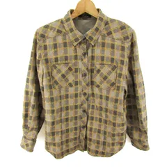 レリアン 長袖シャツ チェック柄 トップス レディース 11サイズ ブラウン系 Leilian 【中古】