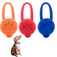 【特価商品】軽量 点滅 シリコン モード切替 電池式 事故防止 LED 夜間 セーフティーライト 散歩 お散歩ライト おしゃれ 首輪ライト 犬猫用 犬猫用 ペット用品 [LKCCTK] 3個セット