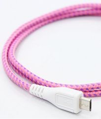 Micro USB 編み込みケーブル 91cm Eastern Collective（Pink）アンドロイドスマートフォン、タブレットPC対応 充電・データ転送等用ケーブル