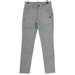 【新品】パーリーゲイツ パンツ 黒×白 総柄 ロゴ刺しゅう ストレッチ レディース 00(XS) ゴルフウェア PEARLY GATES