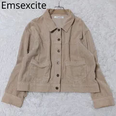 エムズエキサイト　ジャケット　コーデュロイ　ブラウン系　クラシック　カジュアル　襟付き　秋冬物