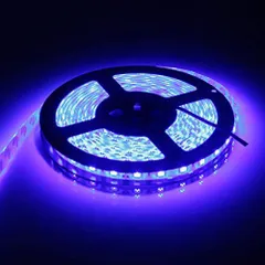 【数量限定】LEDテープ 防水 24V 5m 300連SMD5050 ブルー 青 白ベース 正面発光