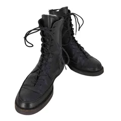 ヨウジヤマモト Yohji Yamamoto サイドジップ レースアップ レザーブーツ レディース  3のサムネイル