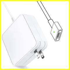 Airの11インチおよび13インチ MacBook T字コネクタ 互換電源アダプタ Mac 電源アダプタ 用（2012年半ば以降） T型 充電器【PSE認証】45W Air Macbook