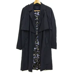 ザラベーシック トレンチコート アウター ロングコート レディース Sサイズ ネイビー ZARA BASIC 【中古】