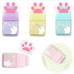 新品 消しゴム 小学生 4個セット ローラー消しゴム 可愛い 猫の肉球形 小型 よく消える 面白い文房具 小学生練り消し子供 プチギフト 文房具セット デッサン用 学習用 オフィス用品