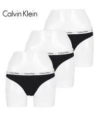 新品 未使用 並行輸入 カルバンクライン Calvin Klein 下着【3枚セット】CAROUSEL レディース Tバック qd3587 ブラックWセット