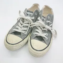 ◇ Θ CONVERSE コンバース ローカットスニーカー サイズ24.5 グレー ホワイト レディース メンズ E  【1412090051845】