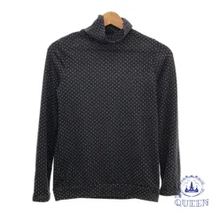 ☆美品☆ トップス カットソー ハイネック カジュアル おしゃれ 綺麗め 長袖 レディース ドット M 901-13391 送料無料 古着