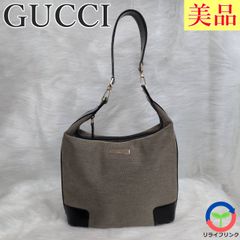 【美品】 グッチ キャンバス ショルダーバッグ ハンドバッグ ゴールド金具