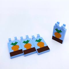 LEGO マインクラフト　にんじんの旗 ×4