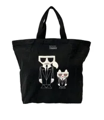Karl Lagerfeld Medium Rue St-Guillaume Square Tote Bag | Black | FARFETCH JO