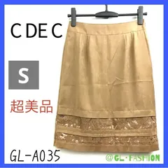 COUPDECHANCE ｸｰﾄﾞｼｬﾝｽ　ｽｶｰﾄ【超美品???】（GL-A035）　ﾍﾞｰｼﾞｭ　ﾚｰｽ　ﾚﾃﾞｨｰｽ　古着　送料無料