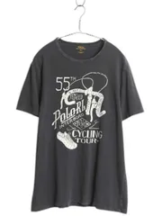 【お得なクーポン配布中!】 ポロ ラルフローレン プリント 半袖 Tシャツ メンズ L / 古着 カットソー コットン 自転車 サイクリング グラフィック イラスト ブラック