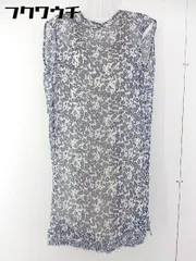 ◇ ◎ Sonny Label URBAN RESEARCH インナー付き 花柄 半袖 膝丈 ワンピース サイズF ホワイト ネイビー レディース  【中古】 【1107270009234】