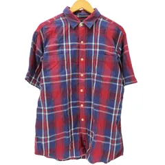 ポロスポーツラルフローレン POLO SPORT RALPH LAUREN インド製 綿麻 コットン リネン マドラスチェック 半袖 レギュラーカラー シャツ ビックサイズ メンズ import：L 