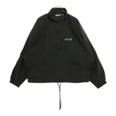 FEAR OF GOD ESSENTIALS (フィアオブゴッド エッセンシャルズ) NYLON TRACK JACKET ハーフジップ ナイロントラックジャケット ブラックのサムネイル