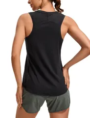 レーサーバック スポーツ 吸湿 速乾 レディース 軽量 ハイネック タンクトップ ノースリーブ スポーツウェア YOGA] ランニング ヨガ [CRZ トップス