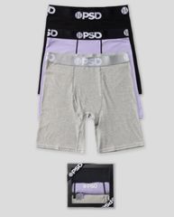 【新品未使用】PSD 424180184 メンズ ベーシック ソリッド ボクサーブリーフ 3枚セット MEN'S BOXER 3PACK BOX 7" MUL L