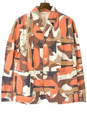 CASEY CASEY ケイシー ケイシー 23SS Yama Blazer ウォッシュ加工カモフラジャケット オレンジ Sのサムネイル