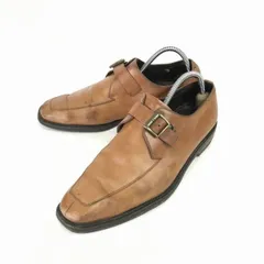 バーバリー★本革/レザー/モンクストラップ【26.5/茶】ビジネス/ドレスシューズ◆J-26<sale>