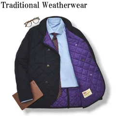 トラディショナルウェザーウェア Traditional Weatherwear GIGHE with metal button キルティングジャケット コート メタルボタン 裏地配色 38 ネイビー メンズ