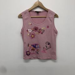 【Max Mara】マックスマラ　レディース　ノースリーブ　花柄　トップス　インナー　ピンク　Ｌサイズ