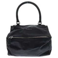 【極美品】ジバンシィ パンドラ トートバッグ 2way ショルダー レザー 黒 ジバンシー 2way ショルダーバッグ パンドラ シワ加工 レザー 黒