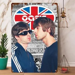 ロック メタルポスター【 オアシス / Oasis 】 ブリキ看板 雑誌 12