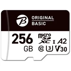 【新品 未使用 未開梱】 ORIGINALBASIC　microSDHC UHS-I カード最大読込速度95MB/s 最大書込速度80MB/s [ Class10 / 256GB ]　OBB-MSD1-256-BK