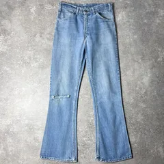 雰囲気系 70s Levis 646 0217 ベルボトム デニム パンツ 31 31 / 70年代 フレア ブーツカット リーバイス ビンテージ 66前期 ダメージ