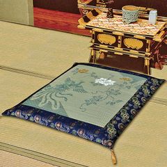 【新品※ショップ出品】仏前座布団 仏壇用 座布団 い草 鳳凰柄 高級 金襴 リバーシブル オールシーズン座布団 仏間 法事 お彼岸 お盆