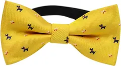 しあわせ倉庫 蝶ネクタイ キッズ 子供用 男の子 ワンタッチ フォーマル 結婚式 誕生日(イエロードッグ)