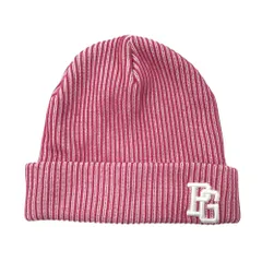 PEARLY GATES パーリーゲイツ  コットン混 ニット帽 ストライプ柄 ピンク系 FR [240101521247] ゴルフウェア ストスト