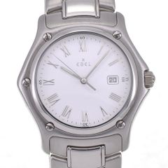 エベル EBEL 987902 1911 クラッシック ウェーブ デイト クォーツ メンズ 良品 D#141794