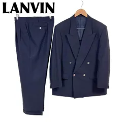 【極美品】LANVIN ダブルスーツ　セットアップ LANVIN ランバン スーツ セットアップ モヘア混 ダブルジャケット
