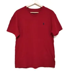 POLObyRalphLauren(ポロラルフローレン) 半袖Tシャツ サイズS / P メンズ - レッド×ネイビー Vネック