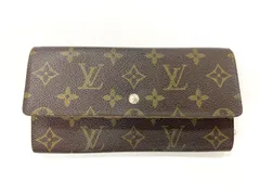 【訳あり】 LOUIS VUITTON ルイ・ヴィトン モノグラム ポシェット・ポルト モネ・クレディ ロングウォレット 長財布 M61723 ブラウン フランス製