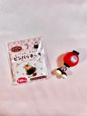 【2個セット】 にゃんにゃんにゃんこ　ピンバッジ　マスコットセット　パフェ　san-x
