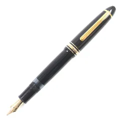 極美品▼MONTBLANC モンブラン マイスターシュテュック 146 ペン先14K Bニブ ホワイトスター 万年筆 ブラック ゴールド ドイツ製 メンズ