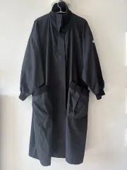 入手困難✨ イッセイミヤケデザインスタジオ ロングコート 銀ロゴ 黒色 80s im MIYAKE DESIGN STUDIO イッセイミヤケ ロングコート 入手困難