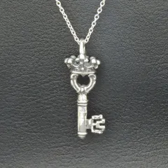 新品同様 美品 ROYAL ORDER SMALL KEY ロイヤルオーダー スモールキー ネックレス ペンダント 王冠 クラウン 鍵 シルバー925 社外チェーン