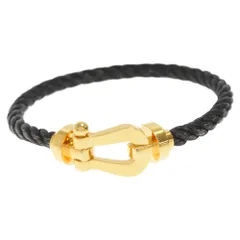 FRED (フレッド) フォース10 ステンレススチール LM ホースシューケーブルゴールド ブレスレット ゴールドのサムネイル