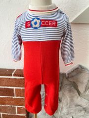 【Size 80】vintage USA製 helth-tex サッカー ロンパース ヴィンテージ  ヘルステックス