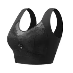 Karly Shop ノンワイヤーブラ シームレス レース ブラジャー ナイトブラ バストケア 育乳 盛れる おしゃれ セクシー 楽 大きいサイズ as3268