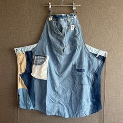 EASY SKANKING リメイクエプロン ワークエプロン カフェエプロン ガーデニング キャンプ
